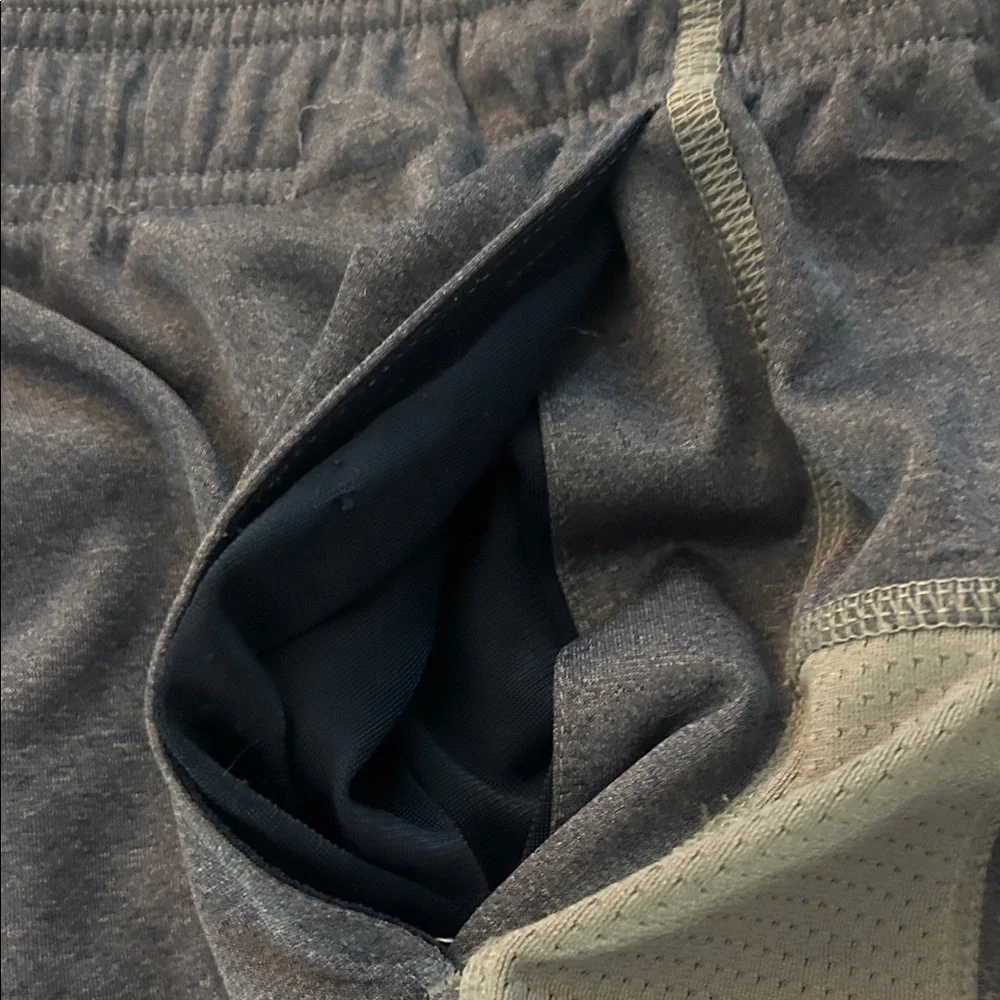 Adidas Men's Dark Blue and Gray Athletic Shorts